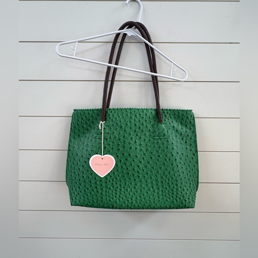 Milan Chiva Large “Ostrich” Vegan Leather Tote Bag
